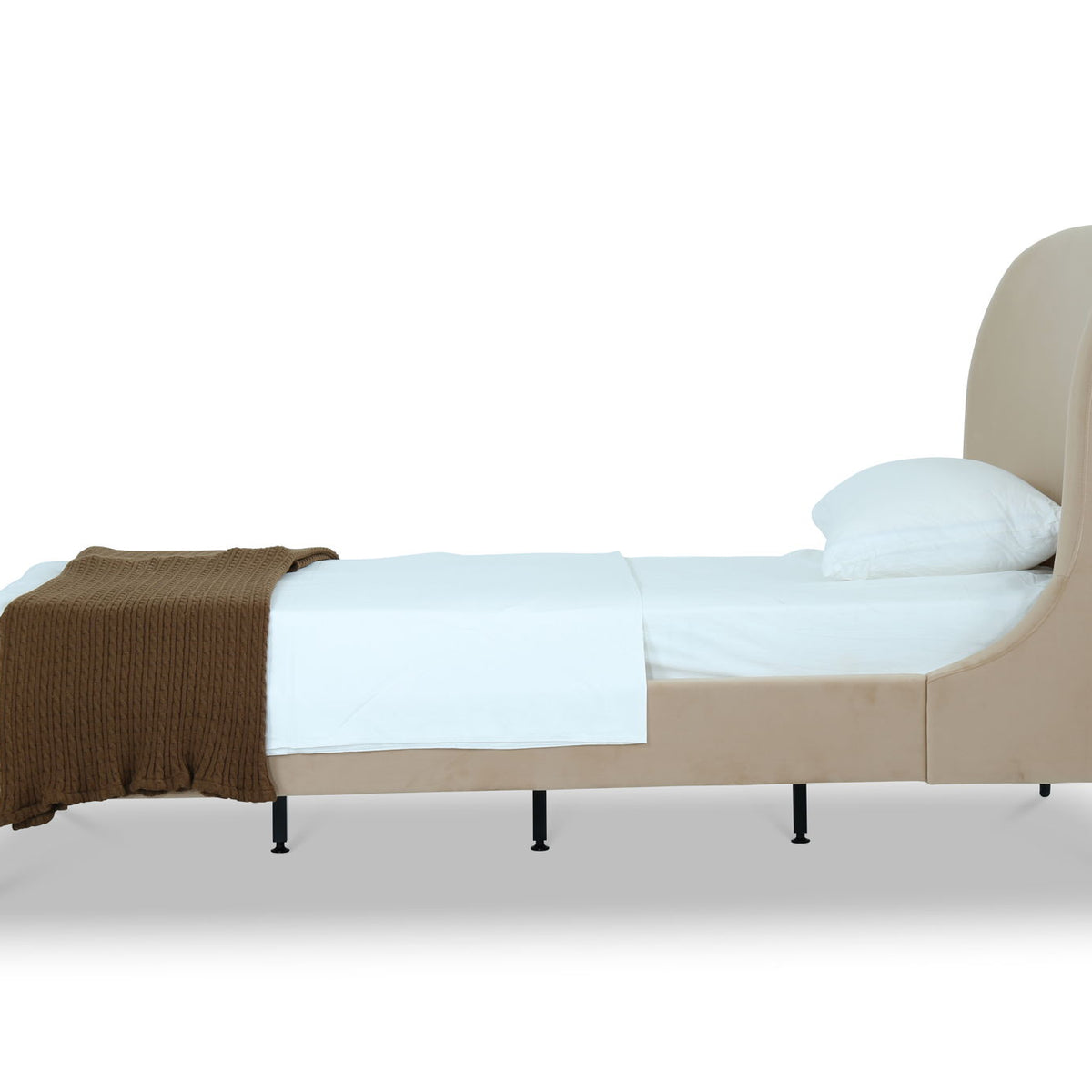 Heather - Twin Bed - Taupe And Black