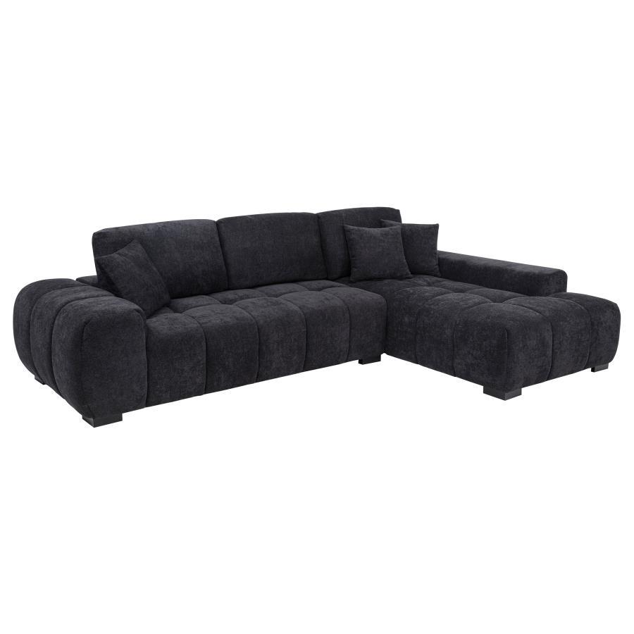 Octavia - RAF Chaise With Pillows, Box 2 of 2 - Black