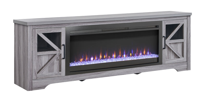 75' Fireplace TV Stand for TVs up to 80',with 44' Electric Fireplace