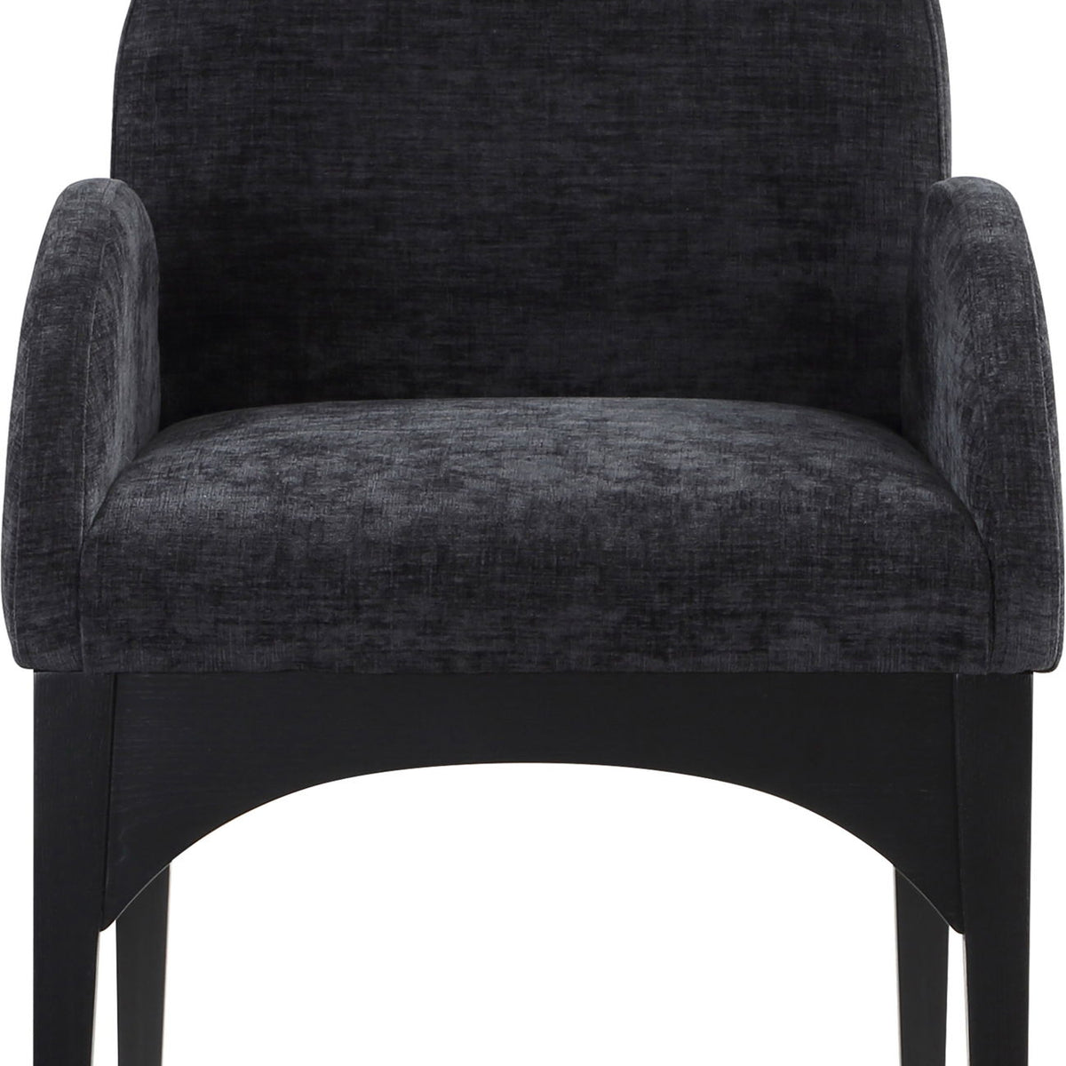 Waldorf - Chenille Dining Arm Chair With Black Legs