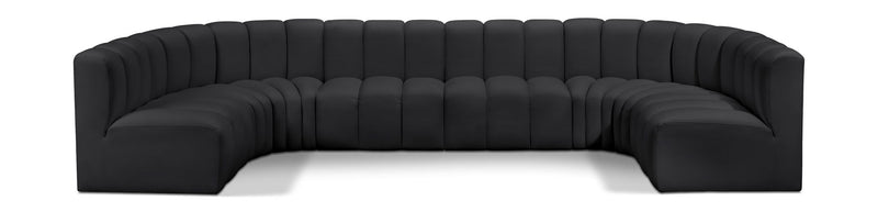 Arc - Faux Leather Modular U-Shaped Sectional