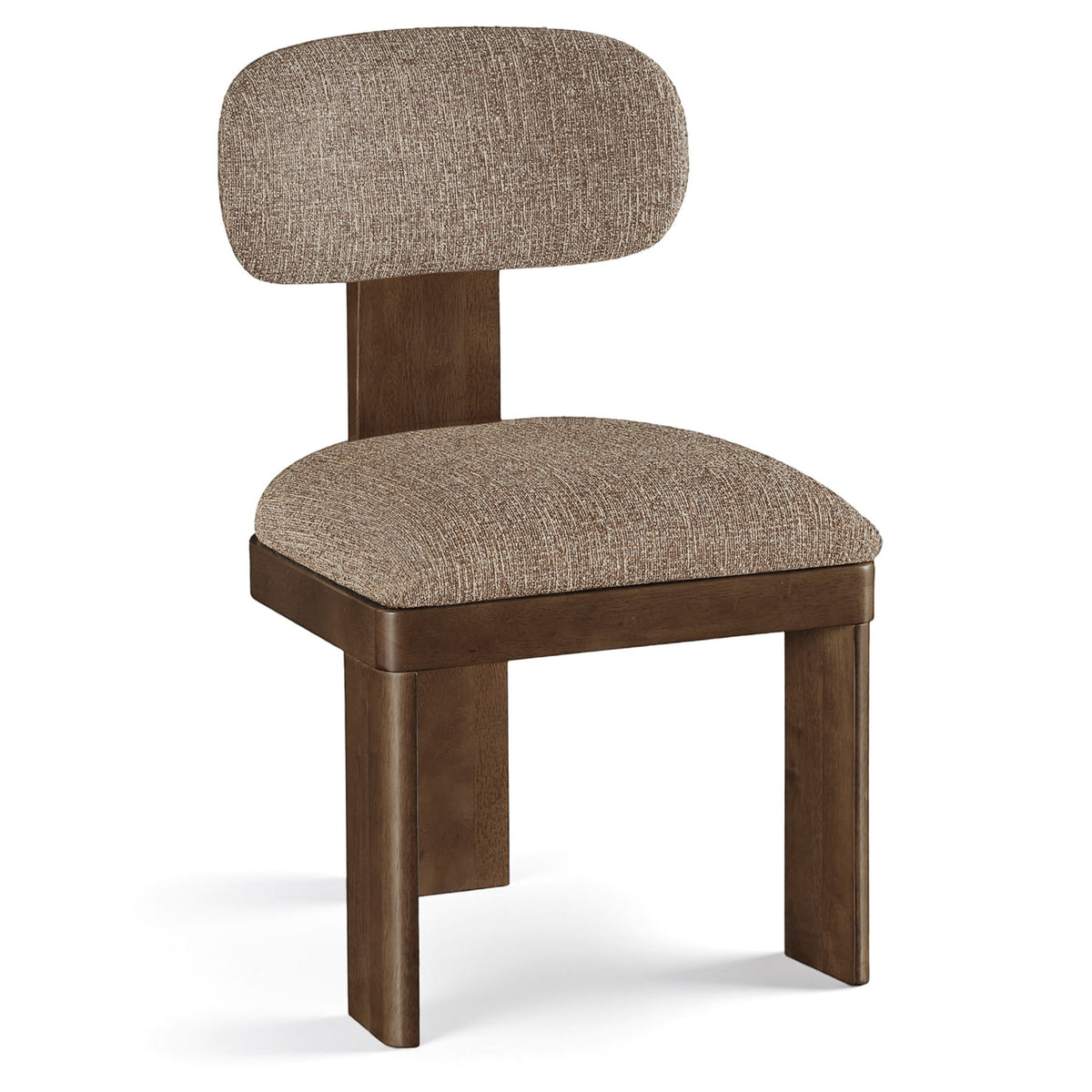 Timbra - Linen Textured Fabric Upholstered Dining Chair (Set of 2) - Walnut Base
