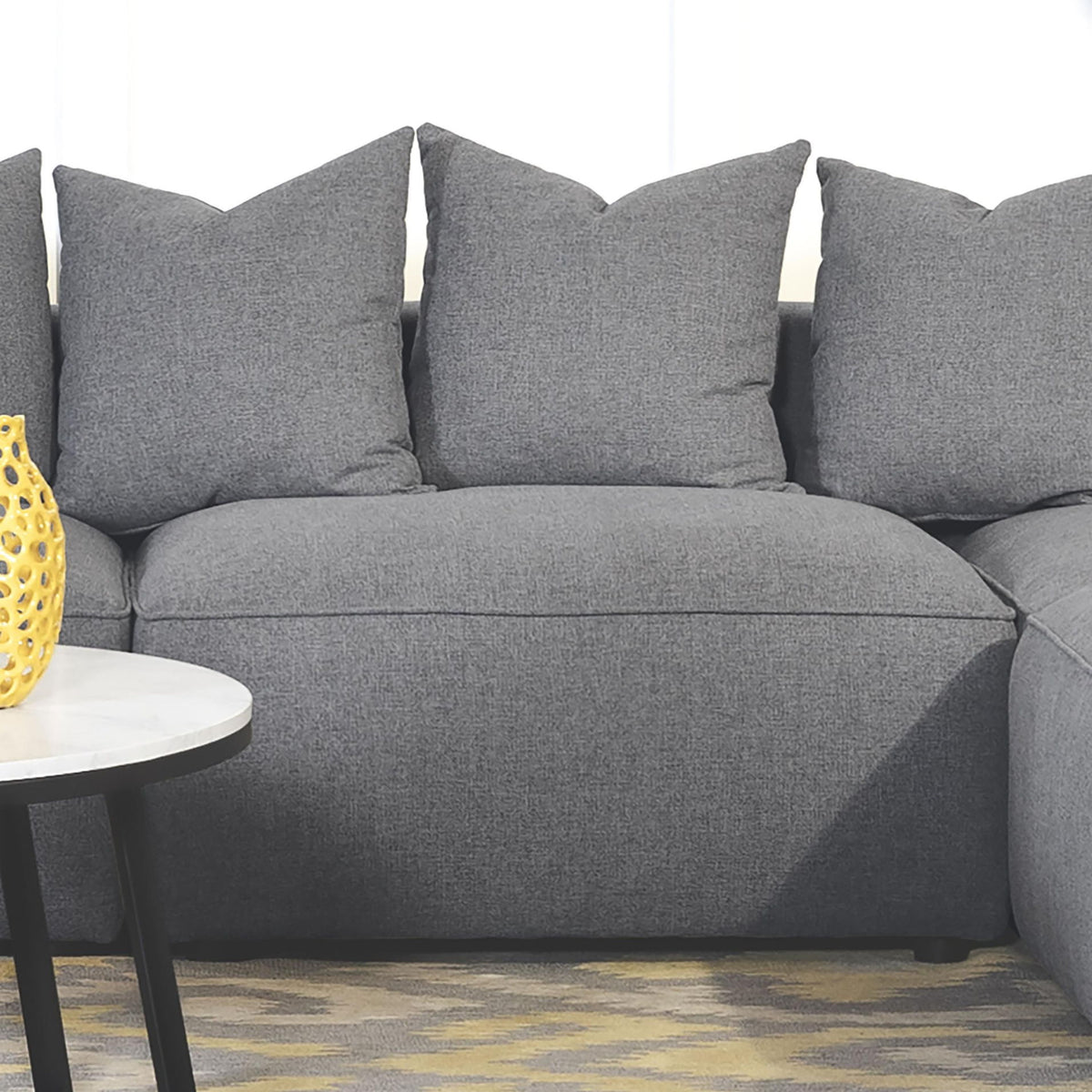 Jennifer Upholstered Armless Chair Grey