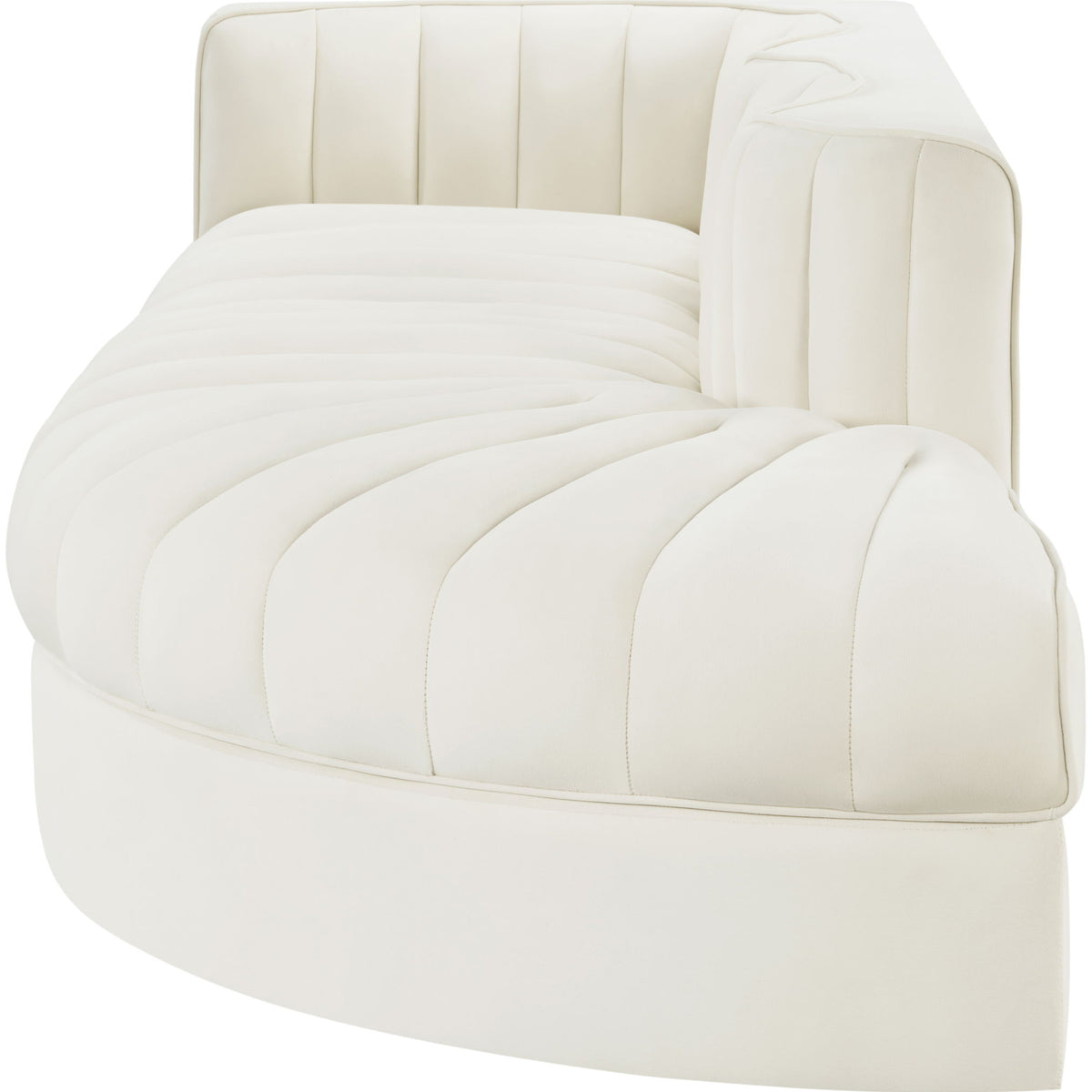 Rummi - Velvet Performance Fabric Upholstered 3 Piece Modular Sectional