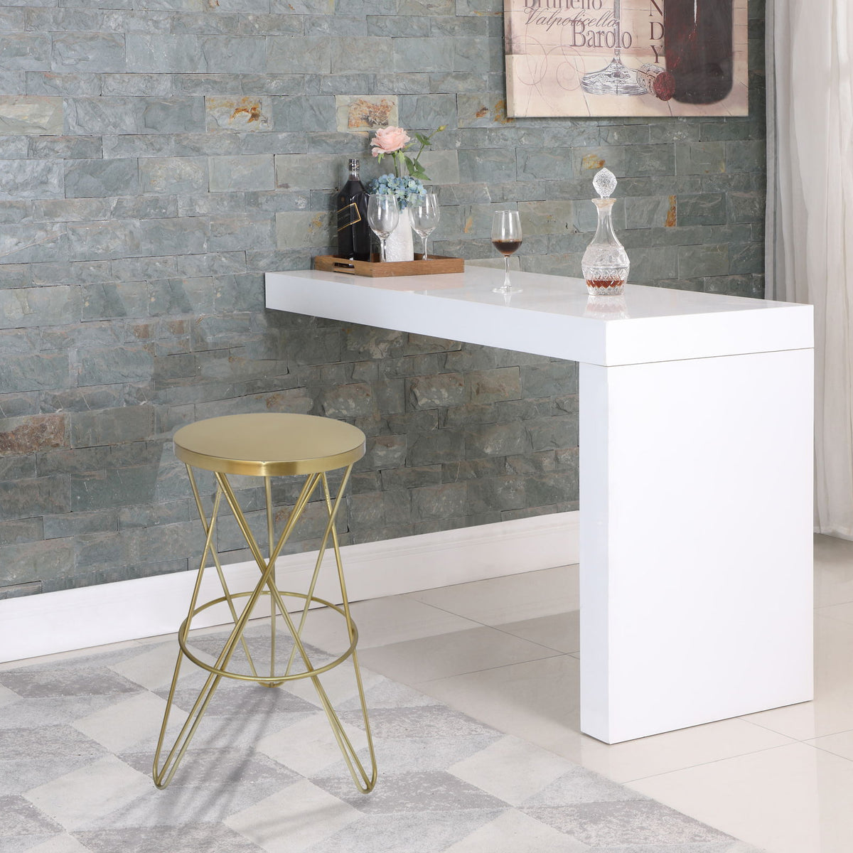 Mercury - Iron Bar Stool