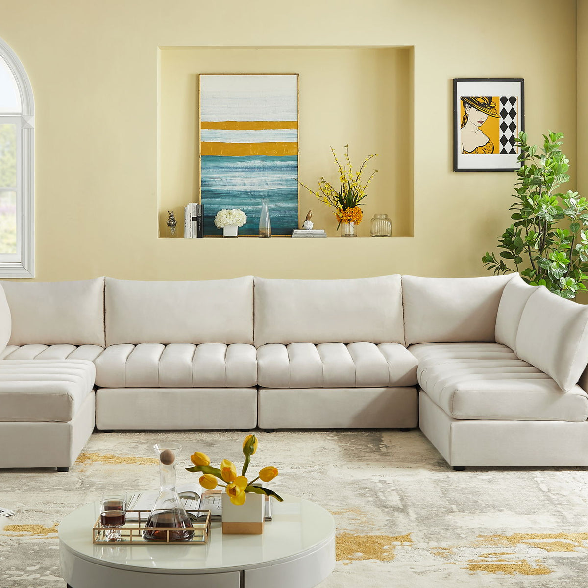 Jacob - Modular U-Shaped Sectional 6 Piece