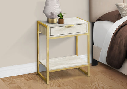 Accent Side Table, Storage Drawer, Spacious Tabletop