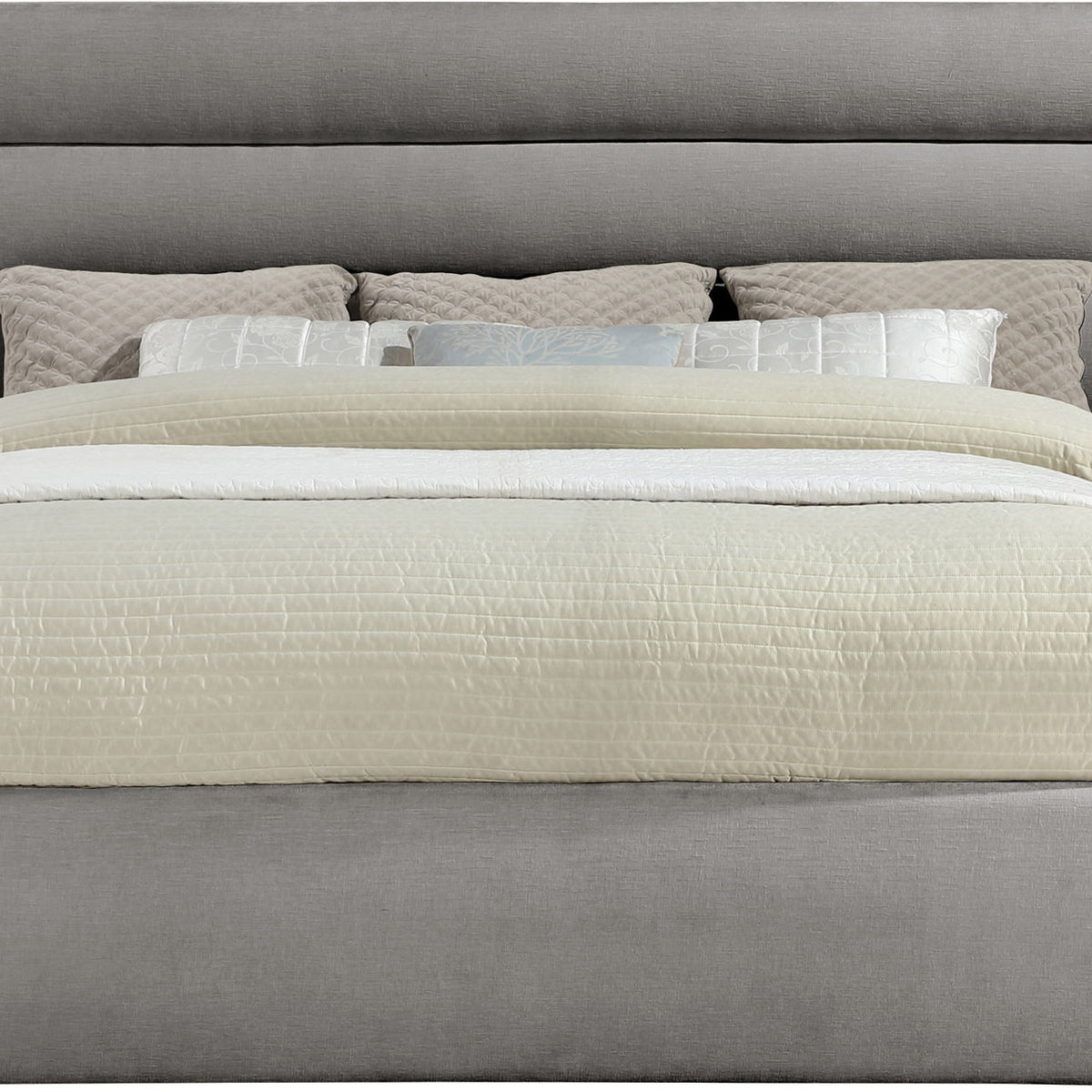 Adam - Chenille Fabric Bed With 52" Headboard