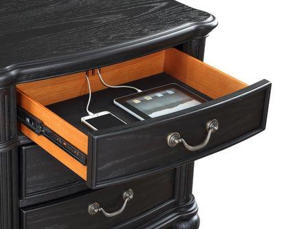 Celina - 3-Drawer Nightstand - Black