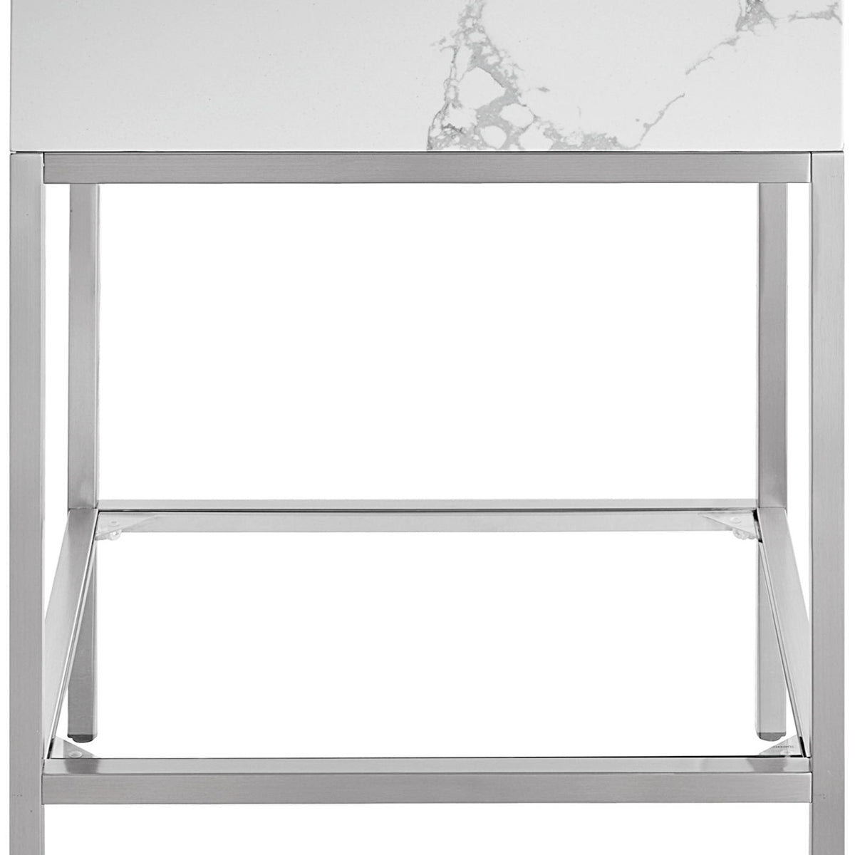 Marmo - Engineered Marble Bathroom Vanity With Chrome Base