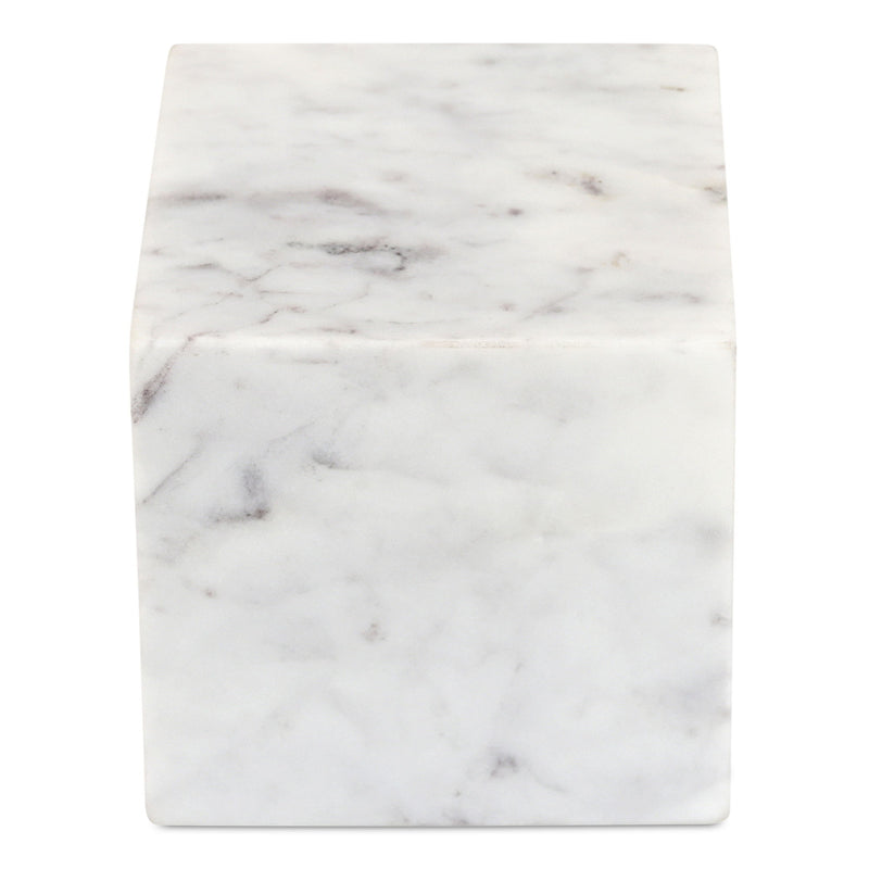 Cora - Cube Tabletop Accent - Purple / White Marble