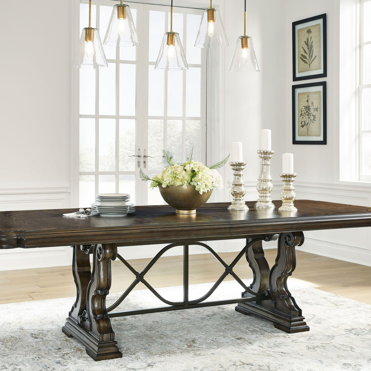 Maylee - Dining Extension Table - Dark Brown