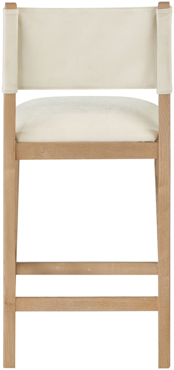 Avon - Linen Textured Performance Fabric Upholstered Counter Stool