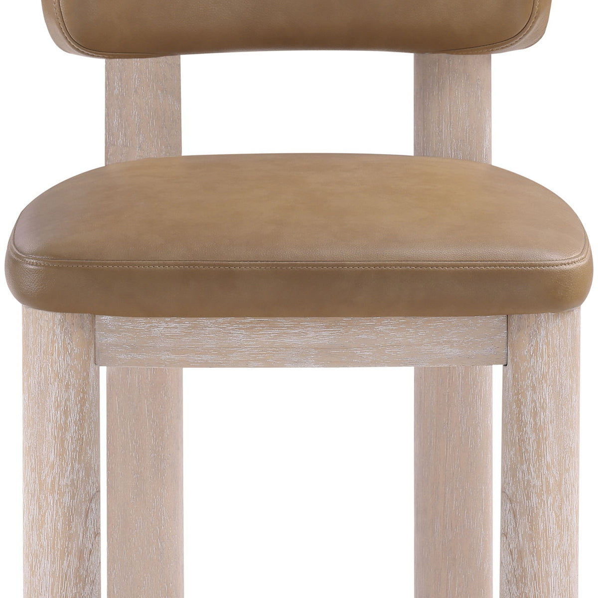 Paloma - Vegan Leather Upholstered Dining Chair (Set of 2) - Tan / Rich Natural
