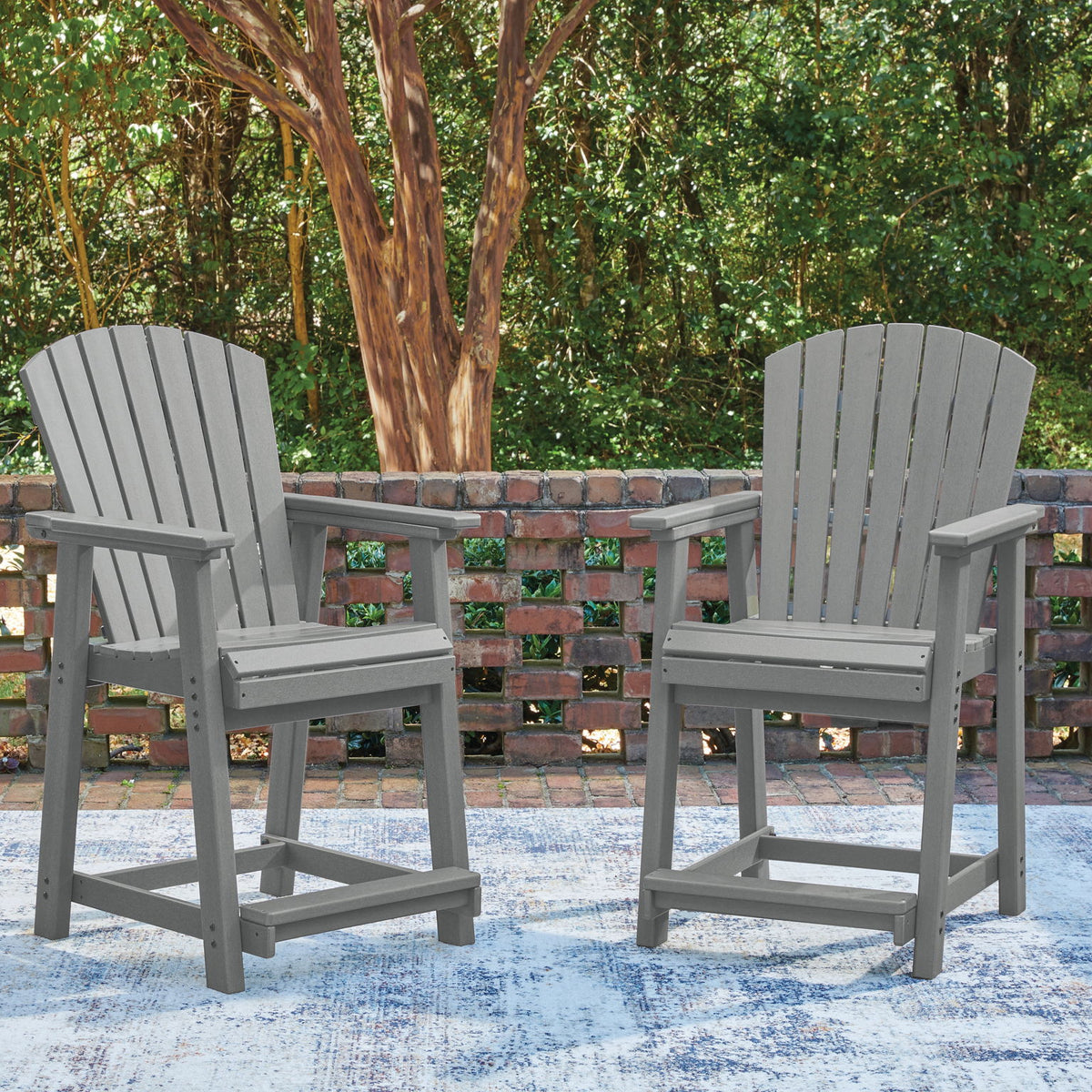 Sanctuary Beach - Barstool (Set of 2) - Dark Gray
