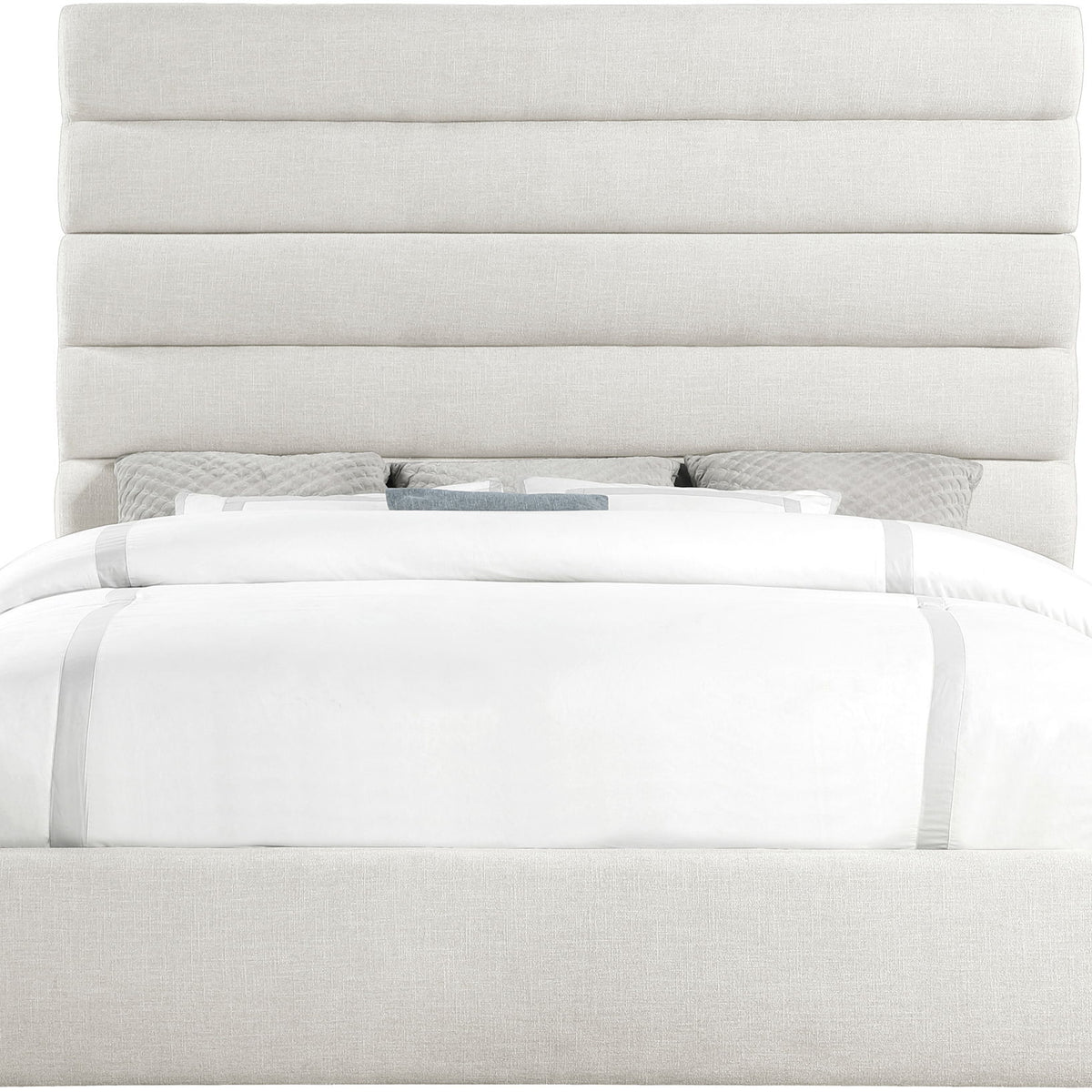 Adam - Linen Fabric Bed With 70.5" Headboard
