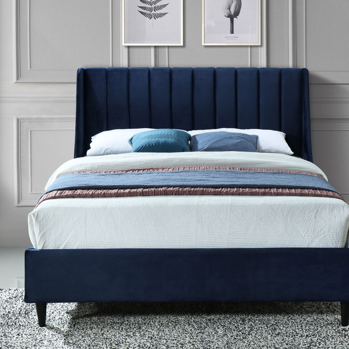 Eva - Velvet Bed