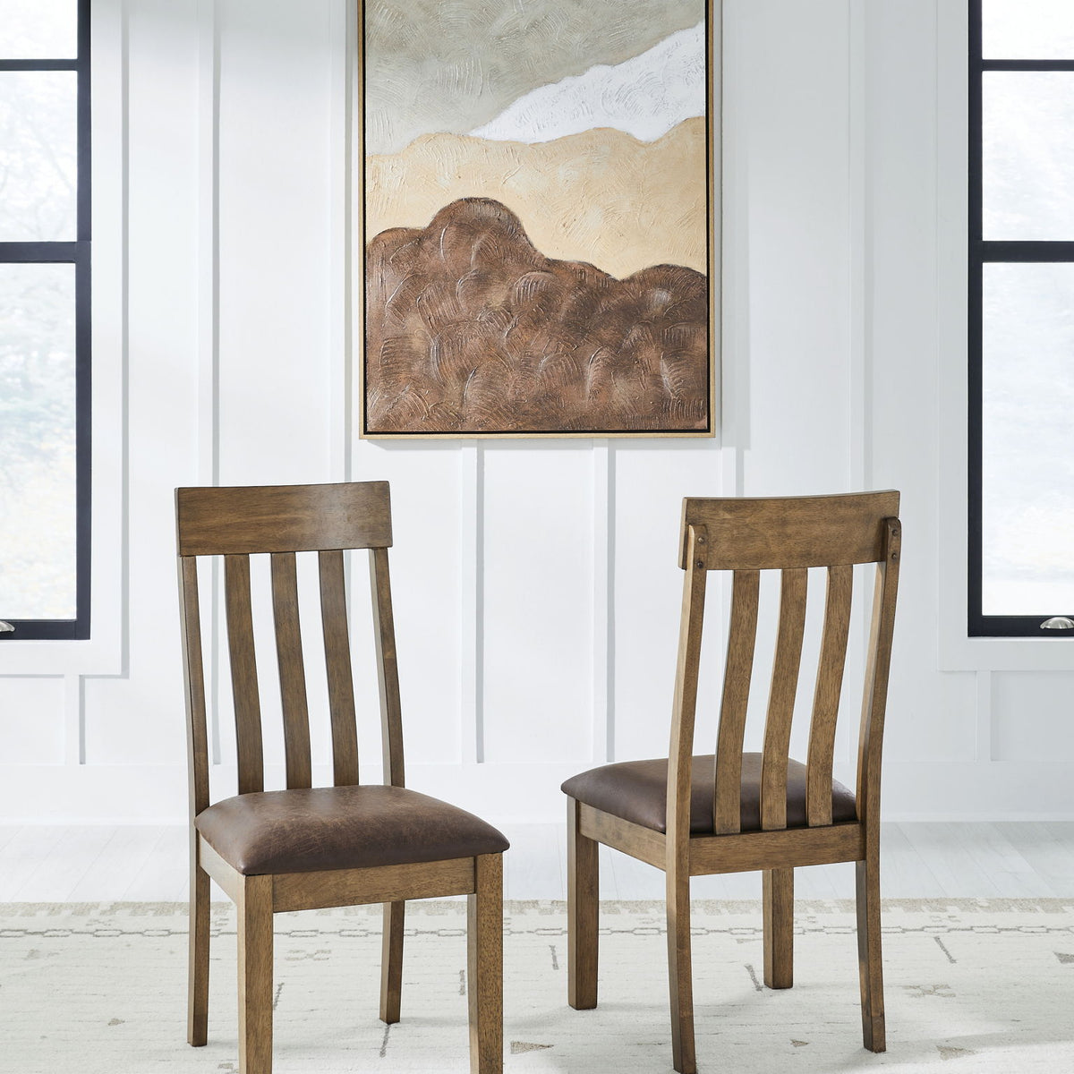 Urbinforte - Dining Upholstered Side Chair (Set of 2) - Light Brown