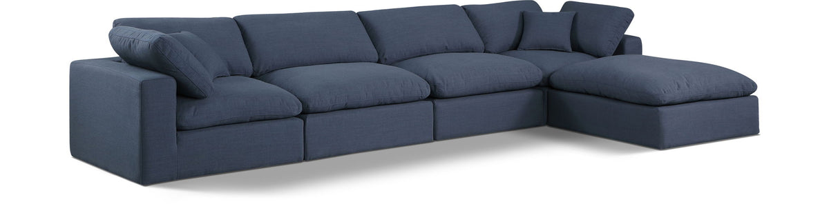 Comfy - 5 Piece Linen Modular Sectional With Chaise