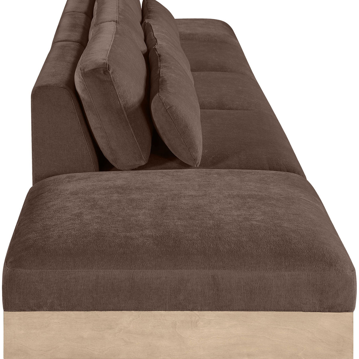 Turin - Chenille Fabric Upholstered Modular Sectional - Brown
