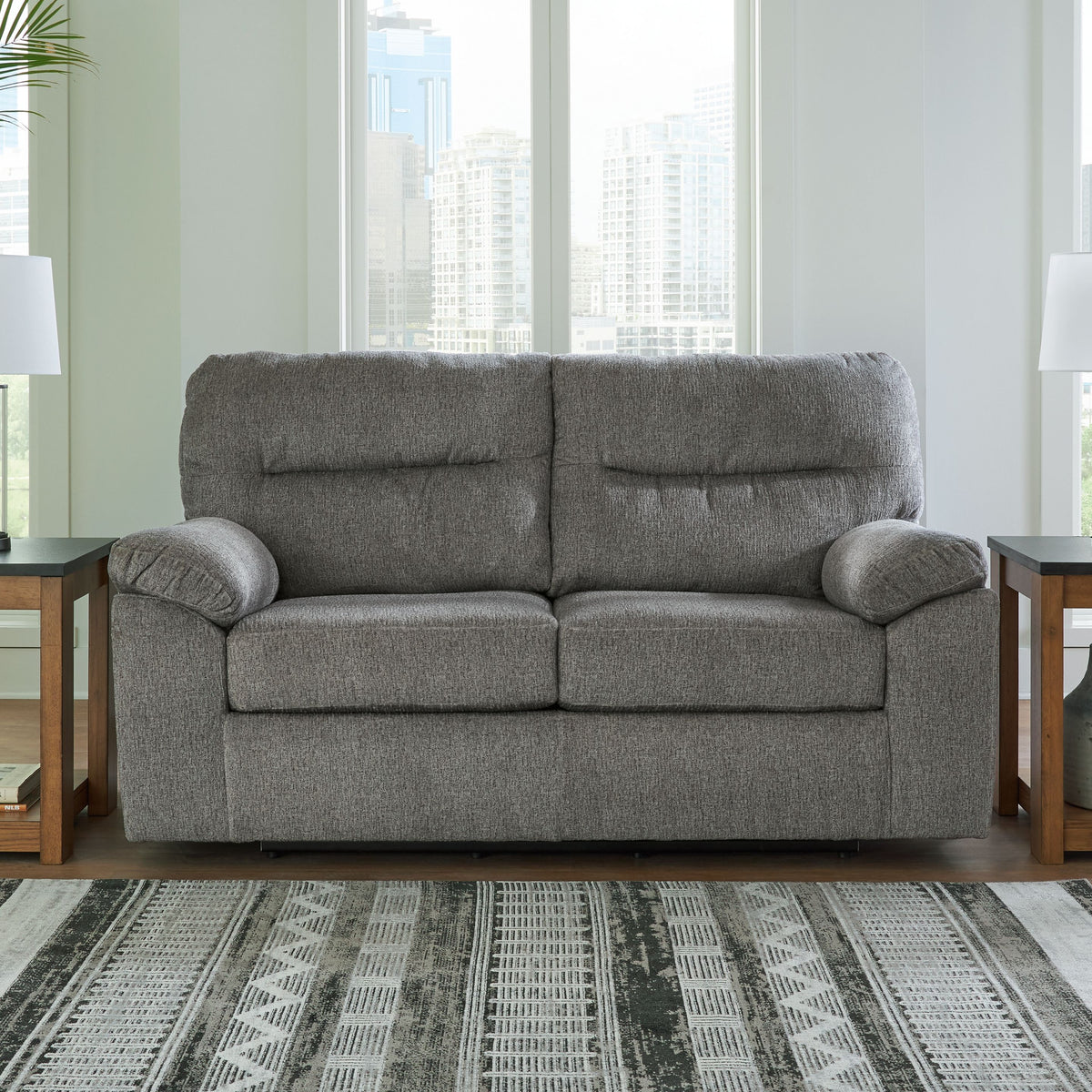 Bindura - Glider Loveseat - Mineral