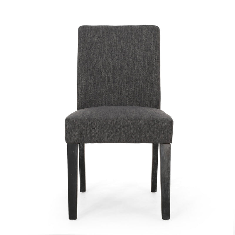 Contemporary Dining Chair With Upholstered Seating And Tapered Legs