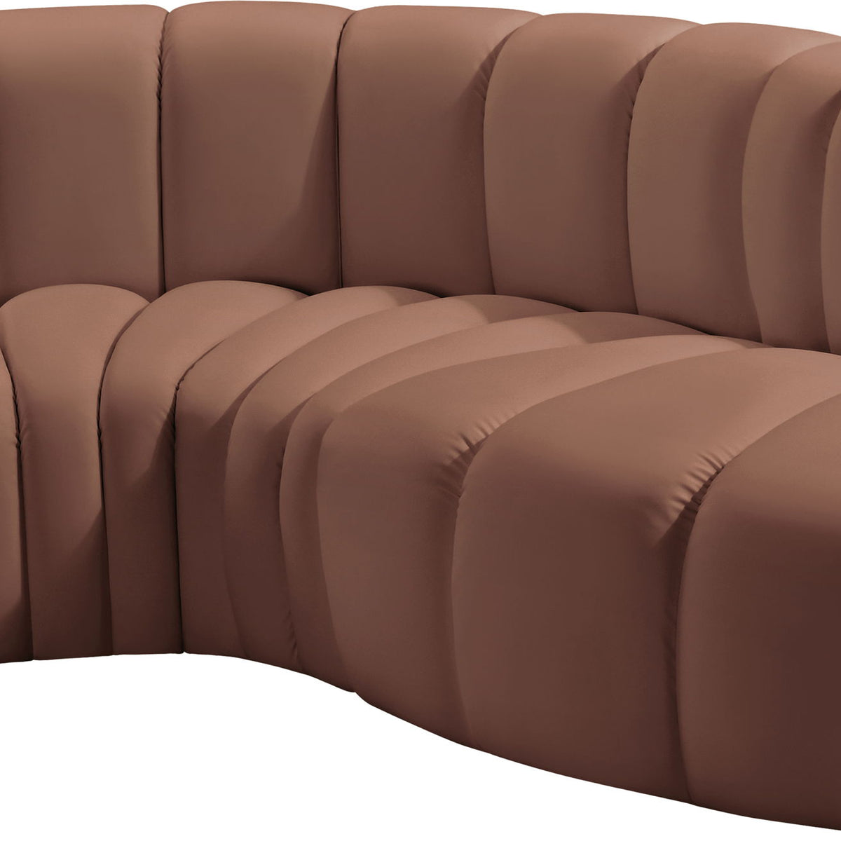 Arc - Faux Leather 3 Piece Modular L-Shaped Sofa