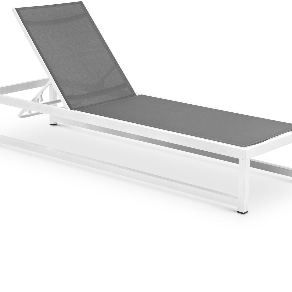 Maldives - Water Resistant Outdoor Patio Adjustable Sun Chaise Lounge Chair With White Base