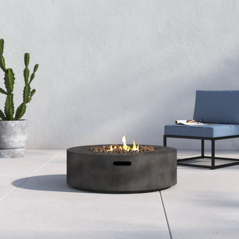 Fibre Reinforced Outdoor Fire Pit Table - Charcoal
