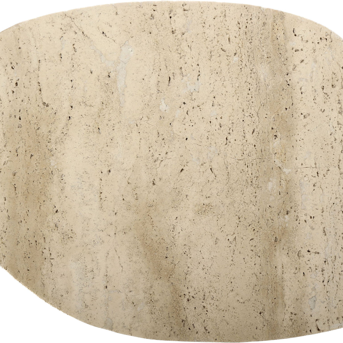 Beige speckled genuine marble decorative tray, smooth oval surface