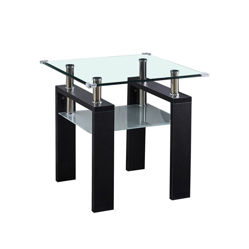 Clear Glass Top Side Table, Modern Design For Home