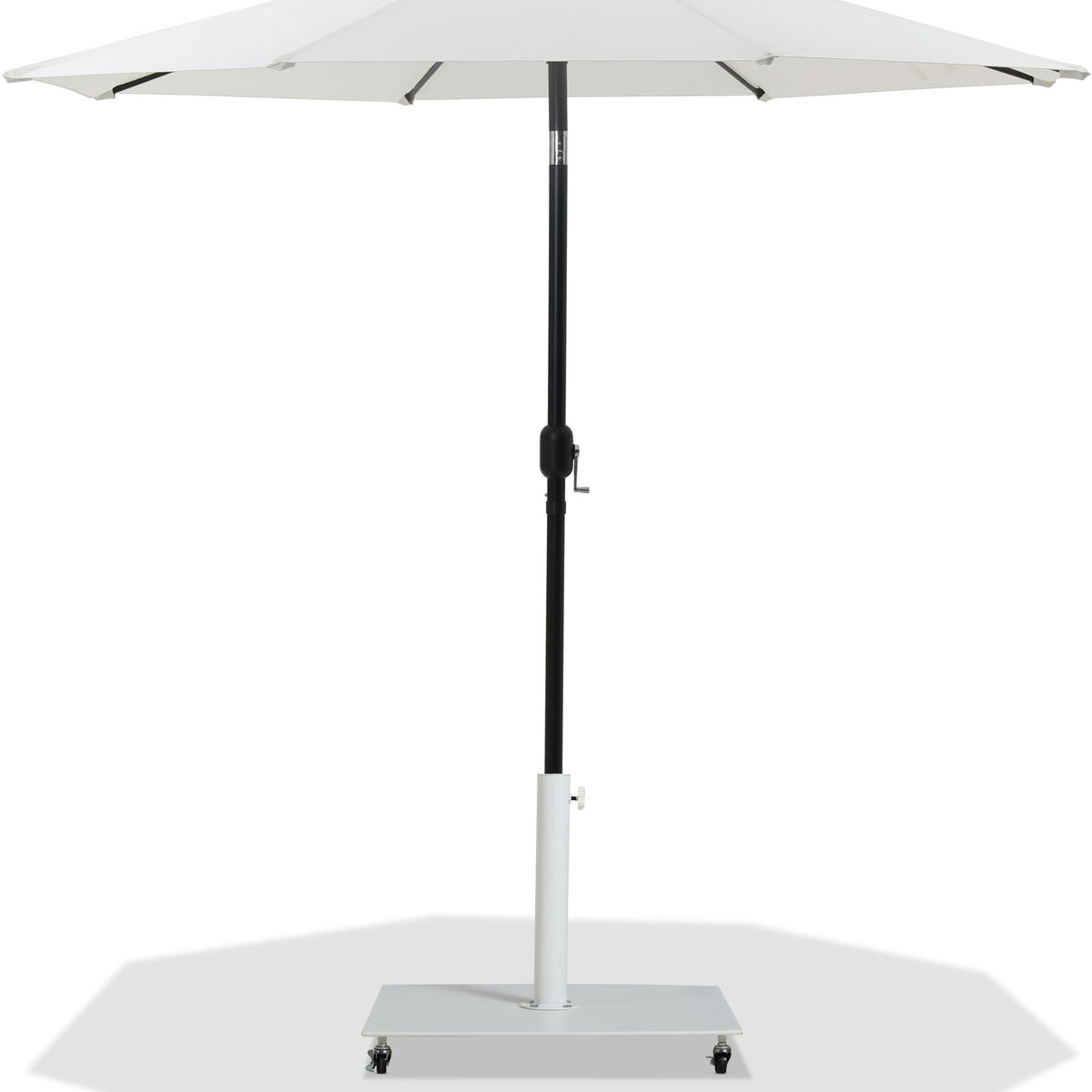Fiji - Aluminum Patio Umbrella With Square White And Black Base