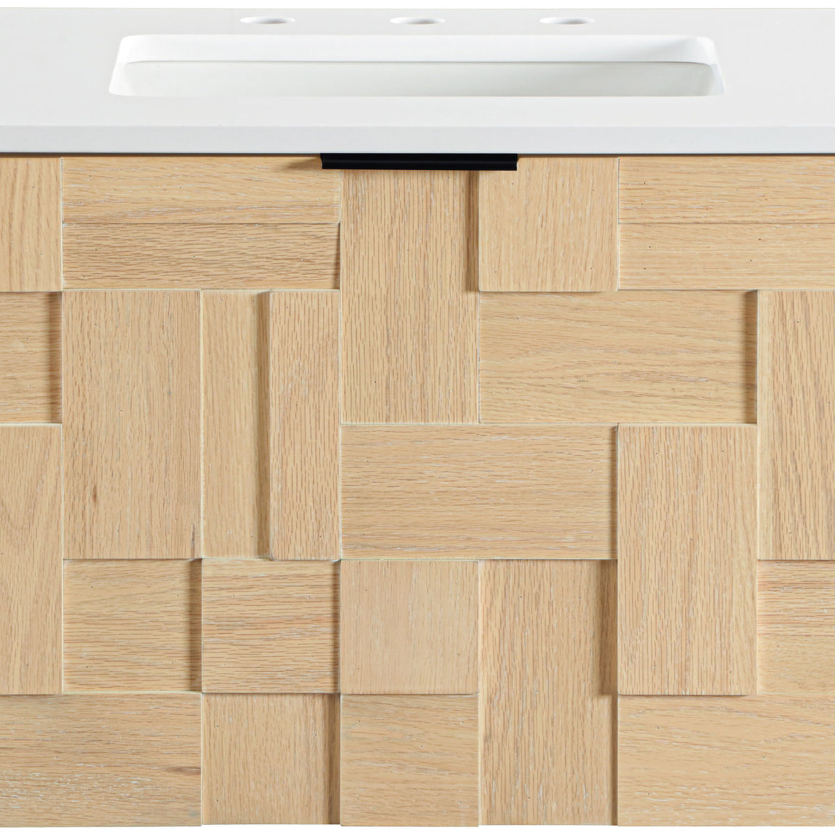 Leonardo - Engineered Stone And Solid Wood 24" Wall Mounted Bathroom Vanity