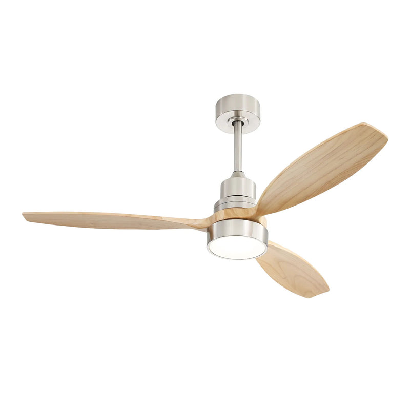 52" Integrated LED Ceiling Fan With Remote Control And Blades For Living Room