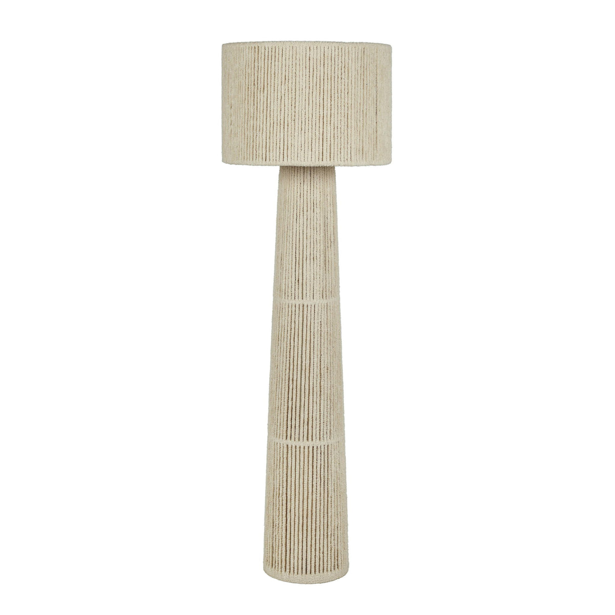 Tapered - Chenille Fiber Floor Lamp - Natural