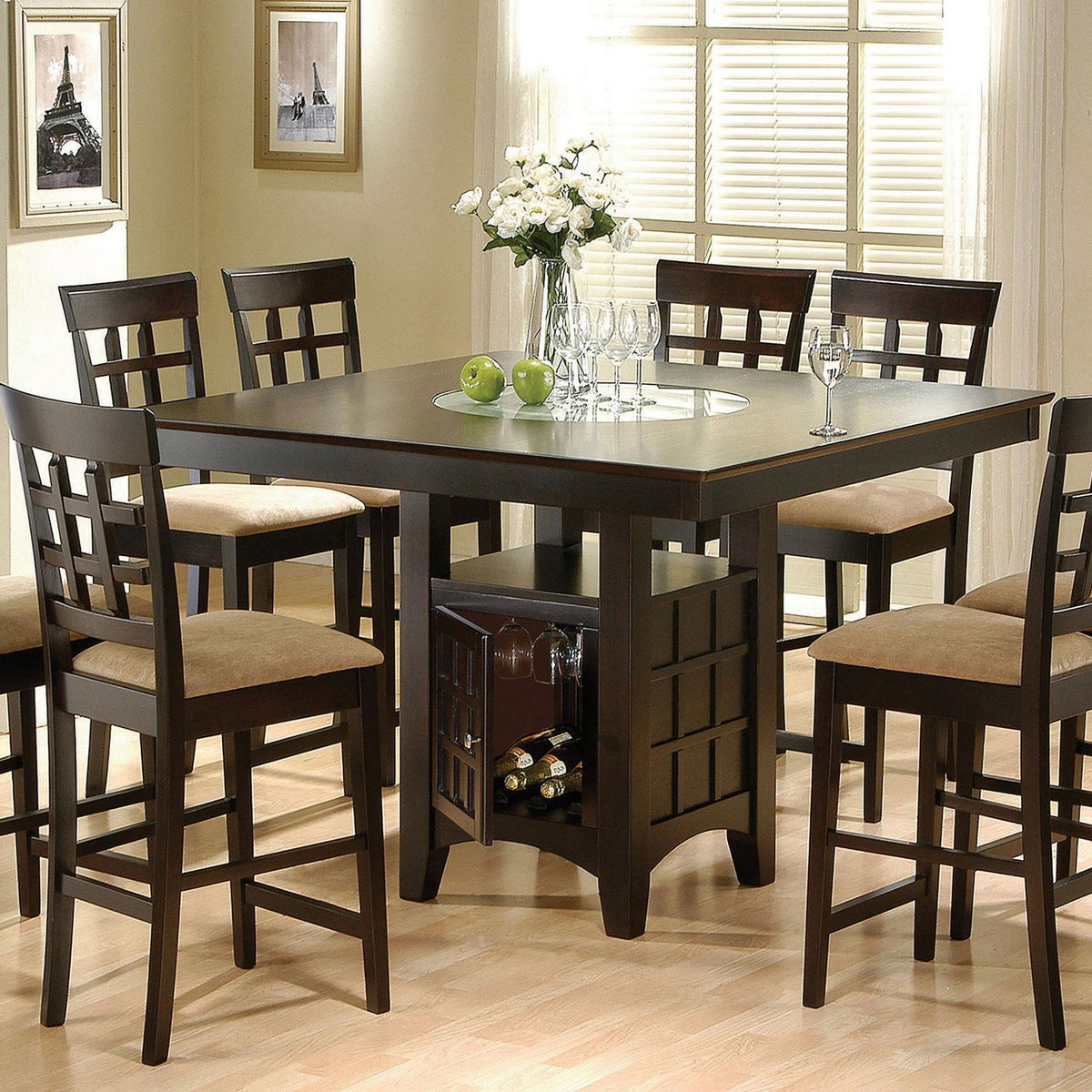 Gabriel 9-piece Square Counter Height Dining Set Cappuccino