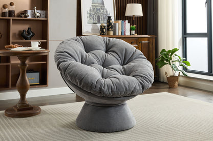 Oversized Swivel Accent Chair, 360 Swivel Barrel Chair, Papasan Chair For Living Room Bedroom