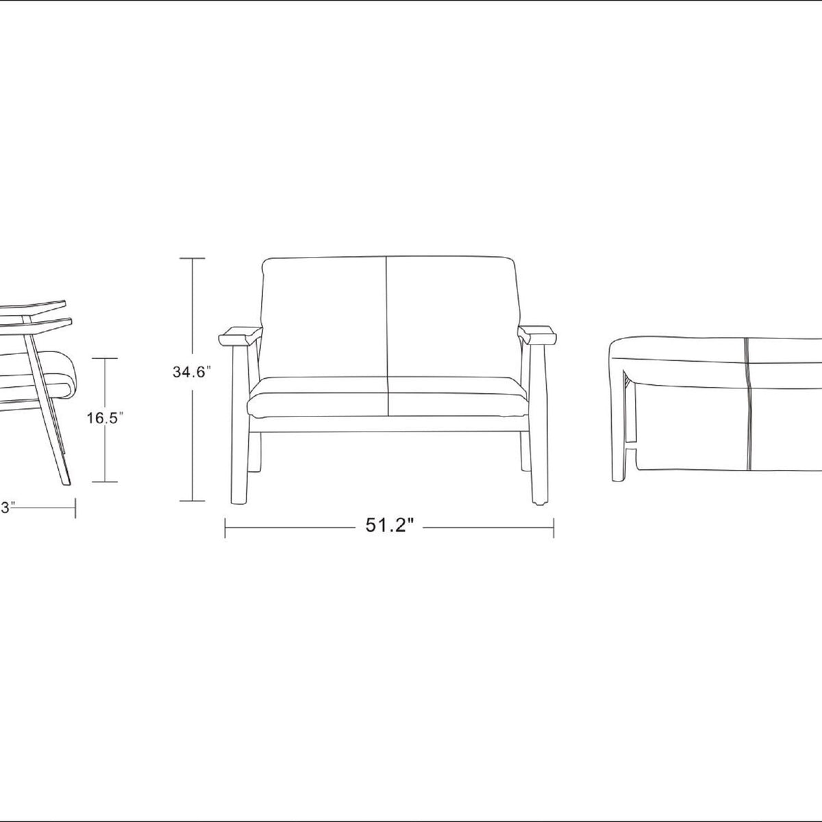 ArchDuke - Loveseat - Black