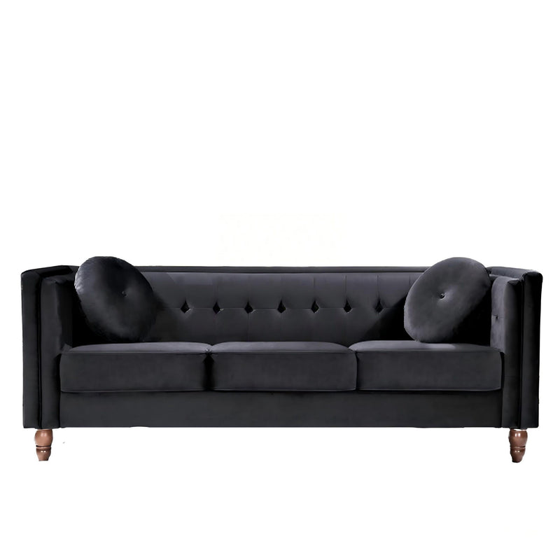 Chesterfield Sofa With Square Arms For Living Room