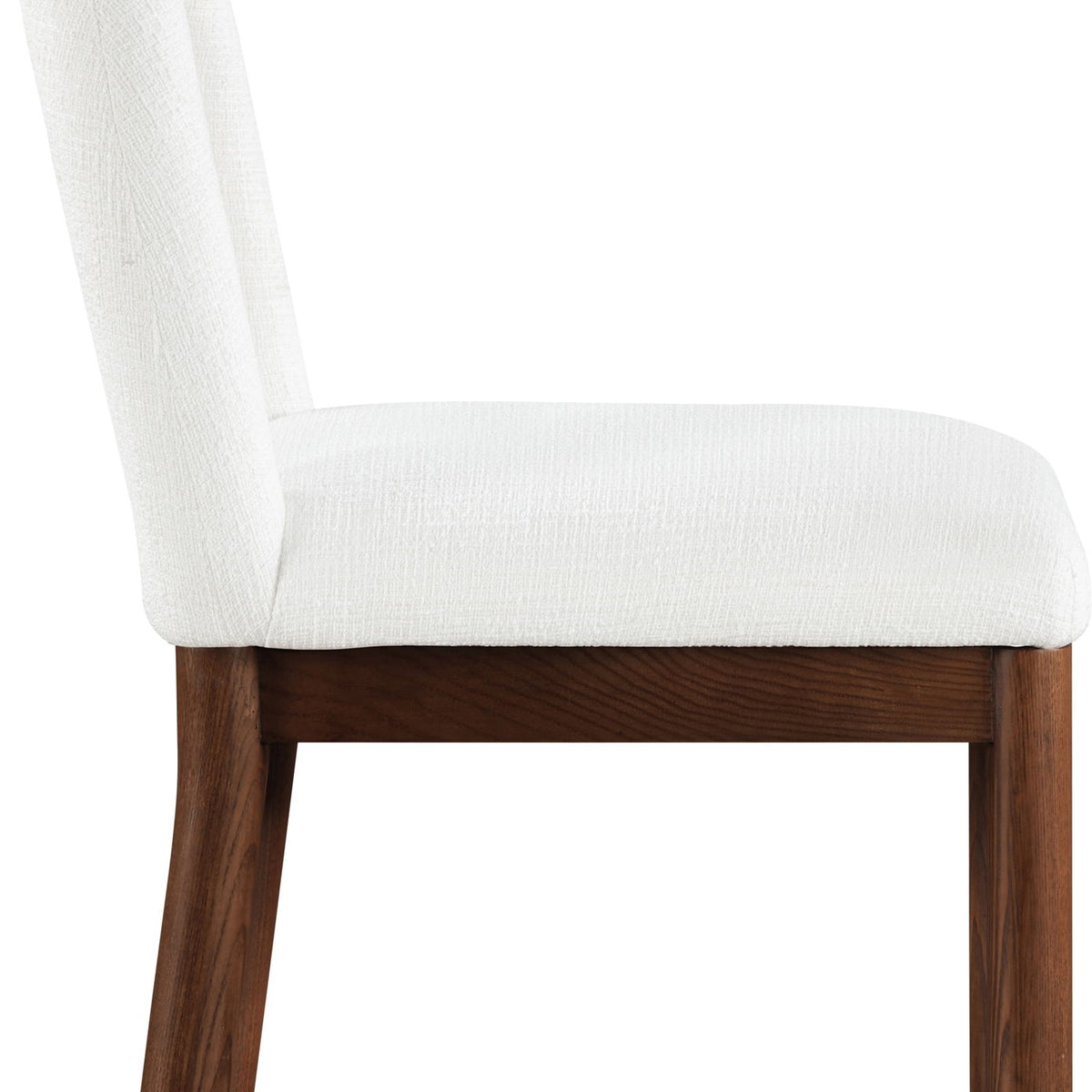 Conrad - Linen Dining Chair With Brown Legs