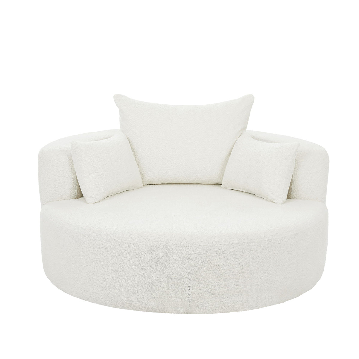 360° Swivel Chair Accent Barrel Chair With Removable Pillows
