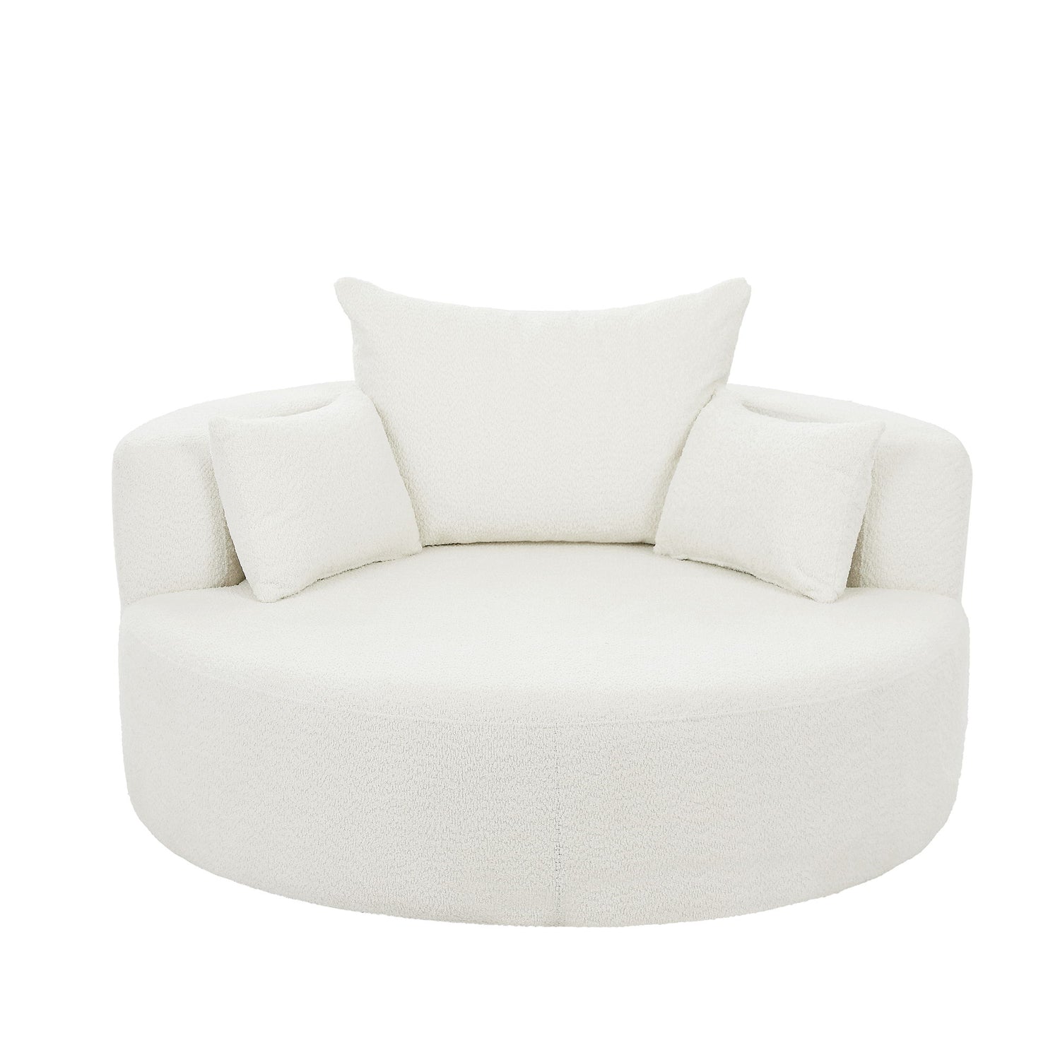 360° Swivel Chair Accent Barrel Chair With Removable Pillows