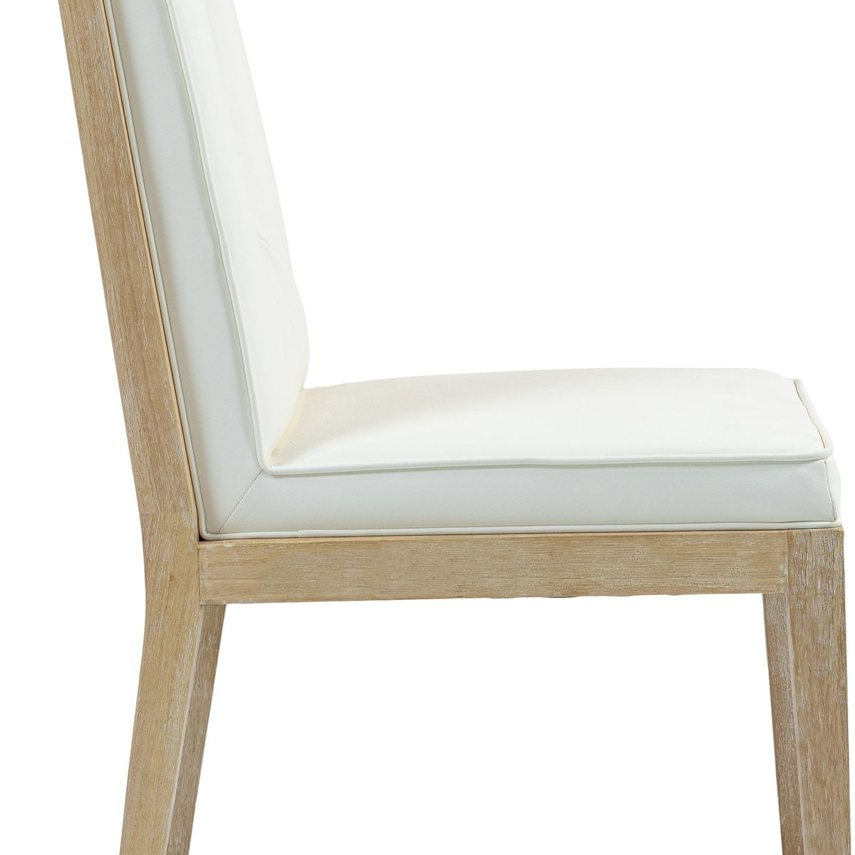 Gwendolyn - Faux Leather Dining Side Chair With Natural Frame (Set of 2)