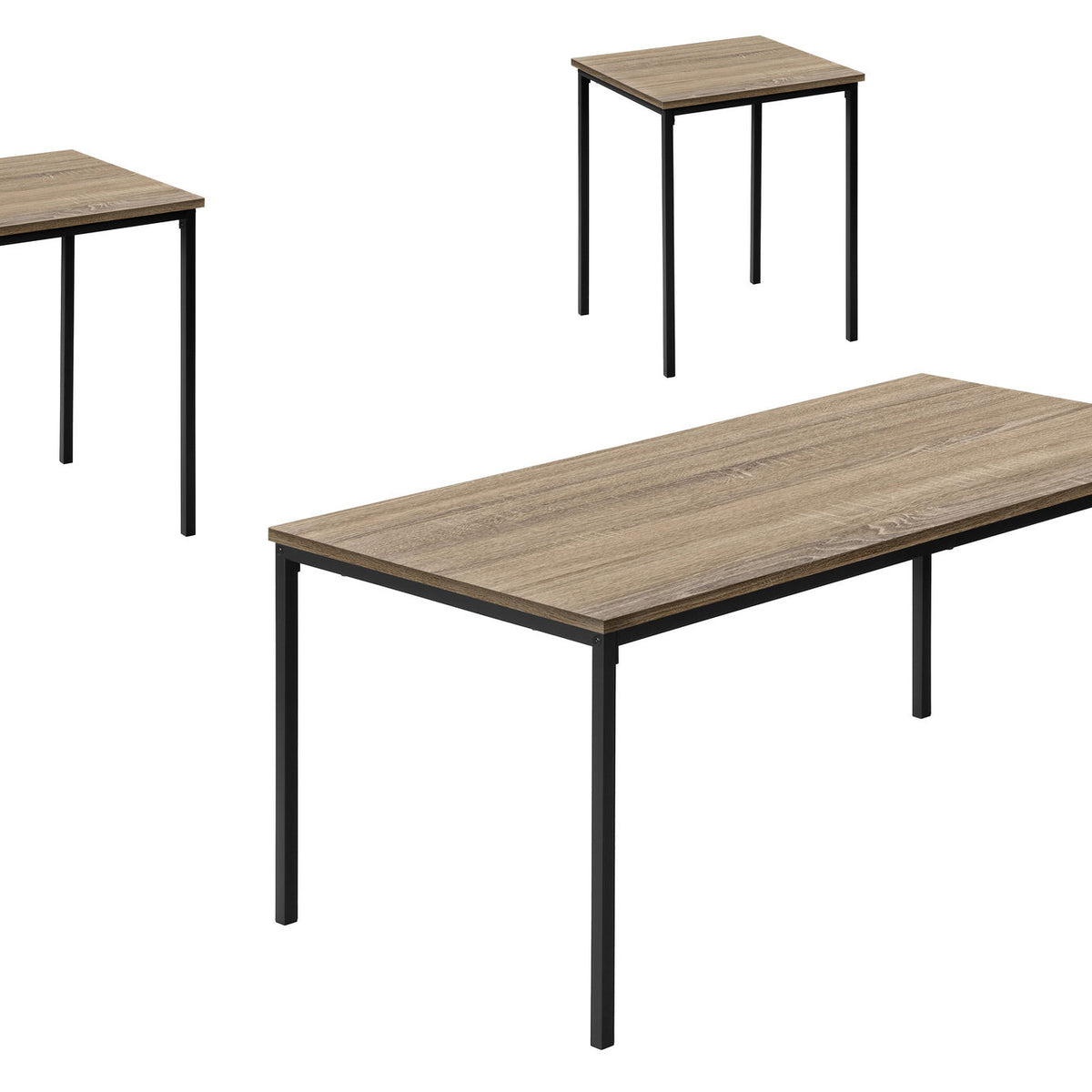Table Set, Coffee, End, Contemporary, Modern (Set of 3)