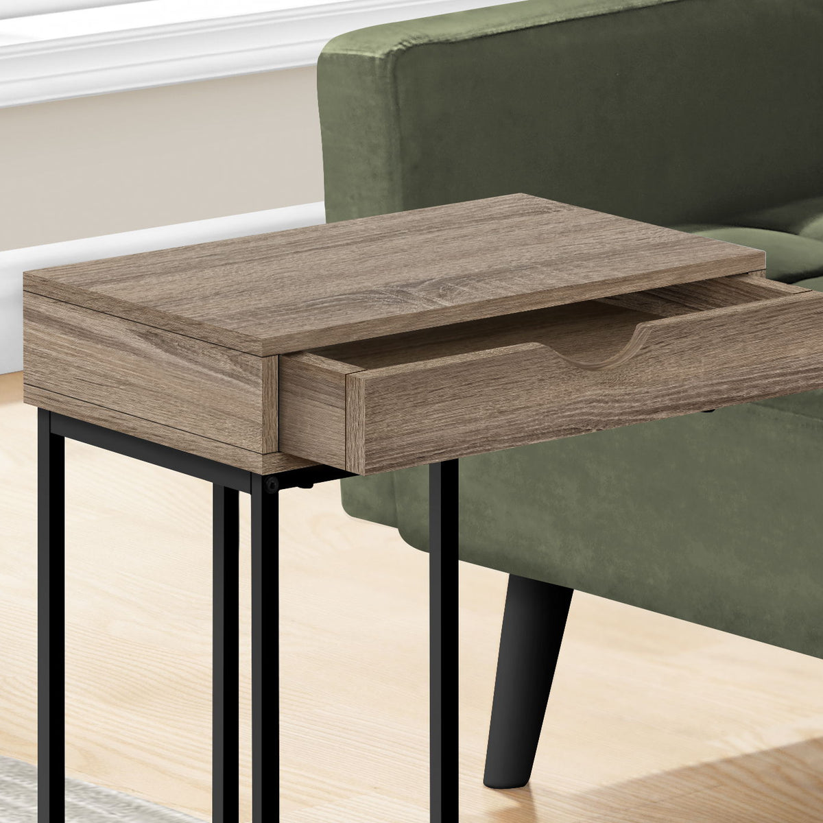 Accent Table, C - Shaped Contemporary & Modern Versatile Design