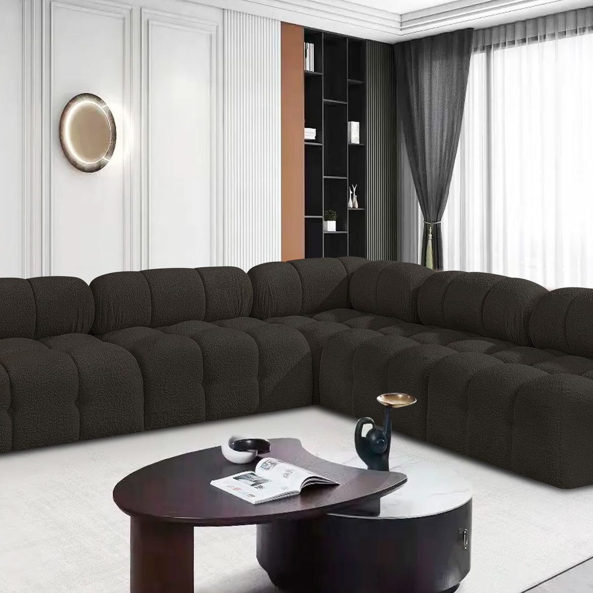 Ames - 5 Piece Fabric Modular Corner Sectional
