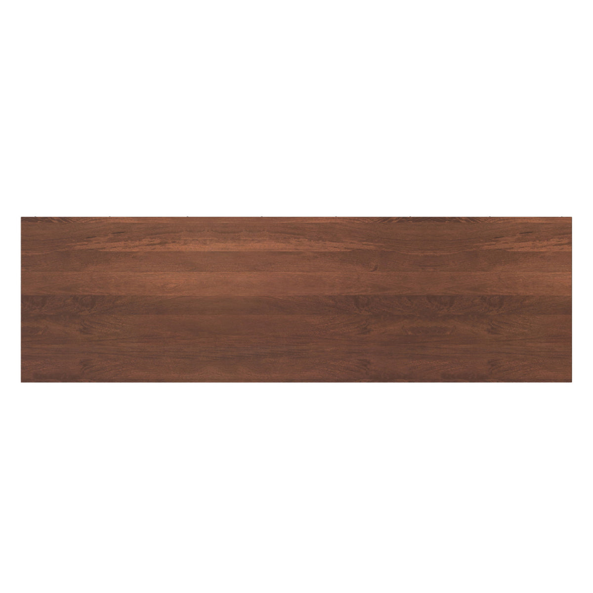 Umber brown wood panel with straight horizontal grain for TV media stand front
