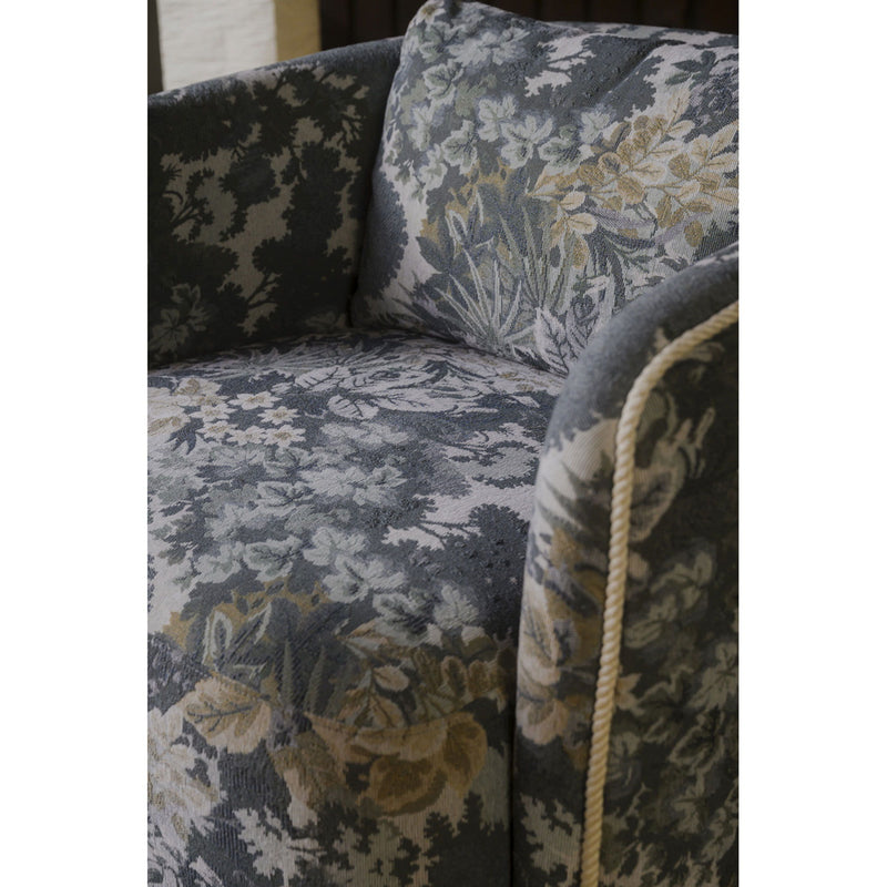 Cecil - Accent Chair Tapestry - Blue / Gray