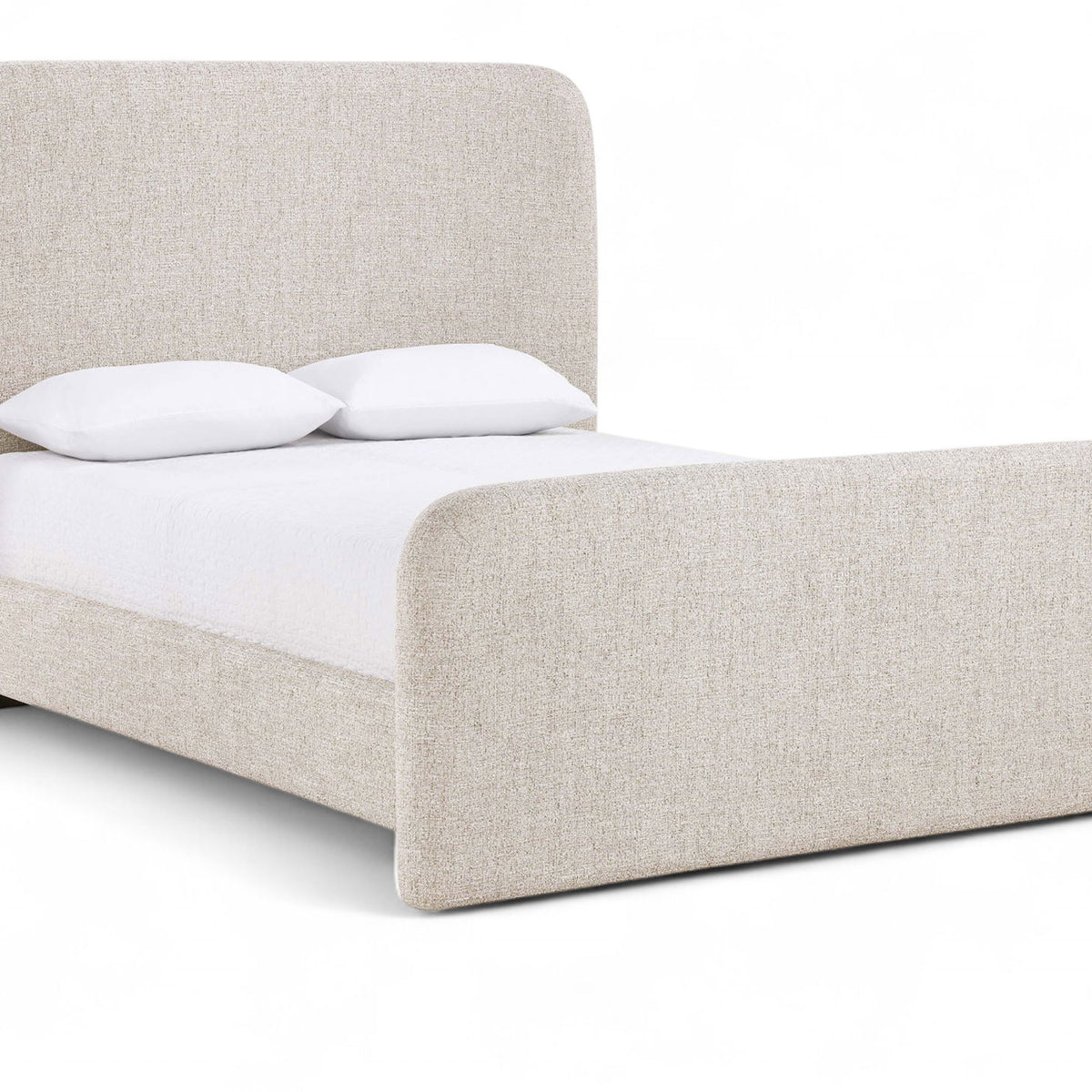 Fira - Linen Textured Fabric Upholstered Bed
