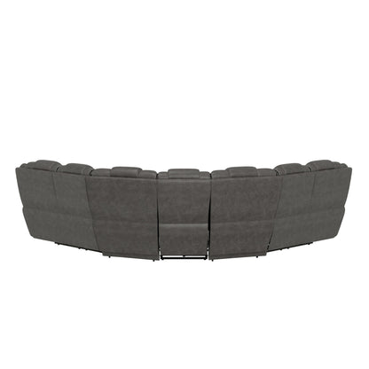 Siena - Power Reclining Sectional - Gray